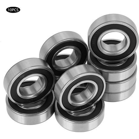 10 roulements à billes 6205×2RS haute vitesse avec revêtement en caoutchouc pour applications mécaniques, automobiles et moteurs. (1/5)