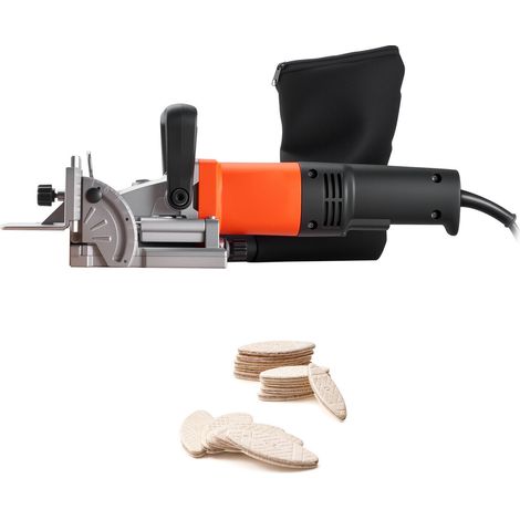 Mophorn Fresatrice a Lamelle 760W 5,9A 11600 giri/min, Angolo di Posizionamento a 45° con Sacchetto per Polvere, Strumento Regolabile per Lavorazione del Legno