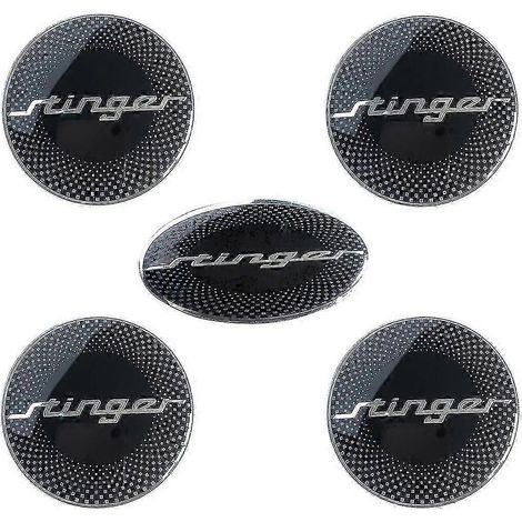 (Stinger) 5 autocollants/emblèmes pour centre de volant Stinger/GT de Kia - JA (1/5)