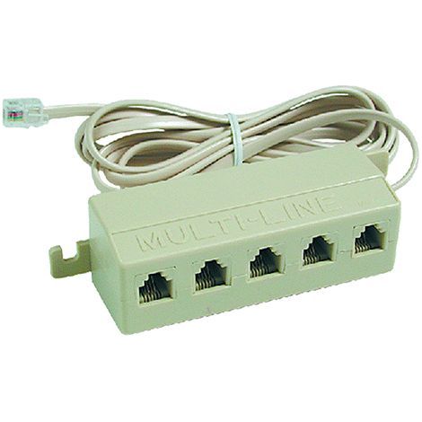 Faeg multipresa telefonica con 5 plug 6/4c cavo da 2 metri