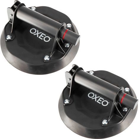 Lot de 2 Ventouses professionnelle à pompe - 100 kg - Ventouse pour transport et manipulation de verre, carrelage, dalles (1/5)