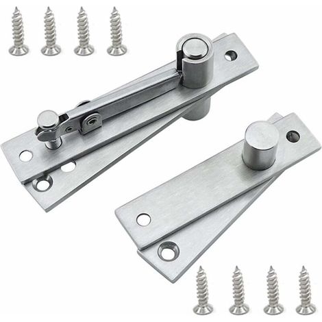 Charnière pivotante dissimulée en acier inoxydable, rotation flexible pour portes battantes, installation rapide et facile, charge maximale élevée (1/5)