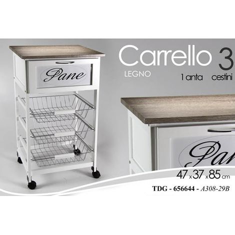 Carrello da cucina cm 47x37x85h (1/2)