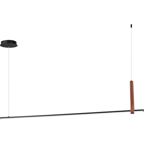 SOSPENSIONE REGOLI ORIZZONTALE NERO L.150CM 3000K 1340LM 24W DIMMERABILE (1/4)