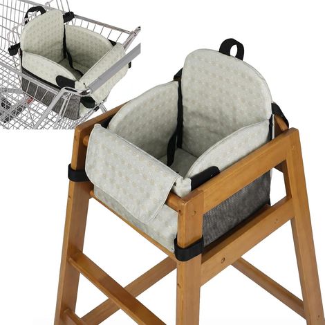 Baby Comfort High Chair Cushion 2 cm Waterproof with Straps (1/5)