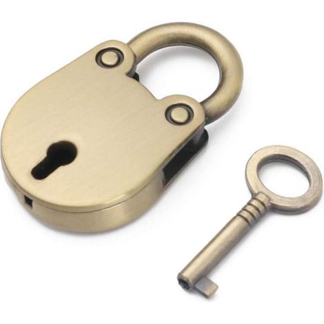 Mini cadenas avec clé, serrure métallique robuste pour bagages, sac à dos, armoire