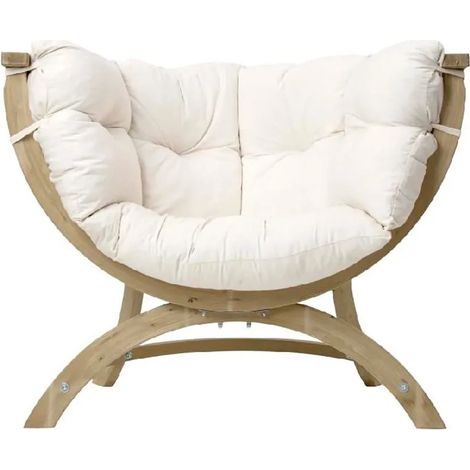 Fauteuil de jardin SIENA UNO Amazonas beige natura en bois
