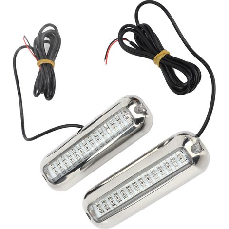 2x Bootsheckleuchten, 42 LEDs, 10-36 V, IP68 wasserdicht, 1500 lm, superhelles Marine-Rücklicht, blau (1/5)
