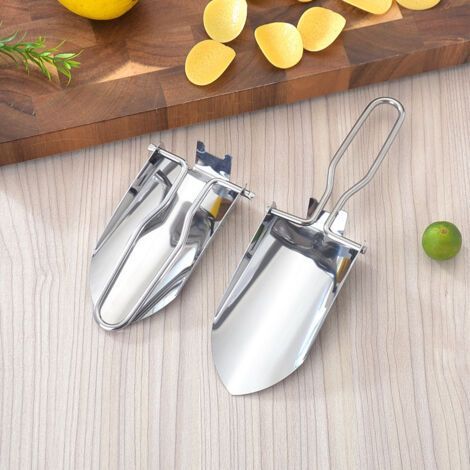 Portable Stainless Steel Garden Shovel, Foldable Sand Shovel, Cutting Tool with Smooth Edges and Comfortable Grip (2pcs) (1/5)