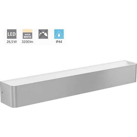 Specchio Lampada da bagno Lampada da bagno Sania 5 Nichel opaco, satinato bianco L: 629 H: 8cm IP44 3000K (1/3)