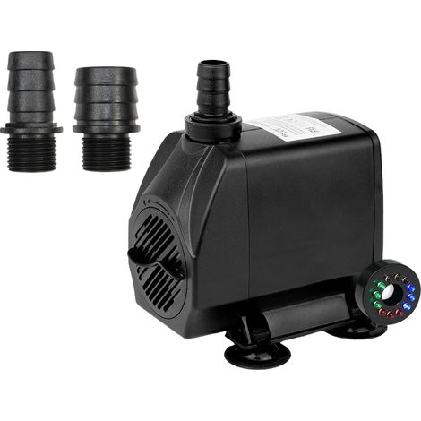 Pompe submersible silencieuse, débit réglable, avec éclairage LED, câble de 1,95 m (5000 L/H, 100 W, hauteur manométrique 4 m) (1/5)
