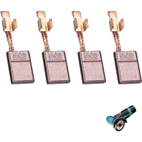 4 Pièces Balais de charbon,Cuivre,18V 14,4V,Moteur,Perceuse visseuse,CB440 CB448 (1/5)