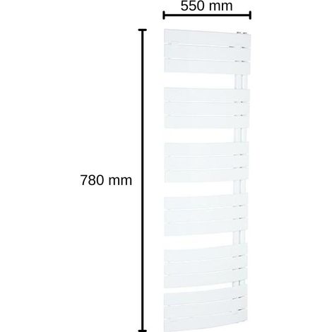 Design Heizkörper Pieve weiß gebogen 550x780 mm Bad- und Handtuch-Heizkörper 4,8 L (1/3)