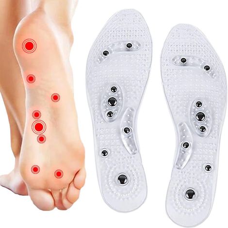 Magnetische Schlankheitssohlen, Magnetische Einlegesohlen, Magnetische Akupressur-Einlegesohlen, Massage-Einlegesohlen, Schlankheitssohlen, Magnetfeldtherapie, Antifasziitis, Größe 35-40, 1 Paar (1/5)