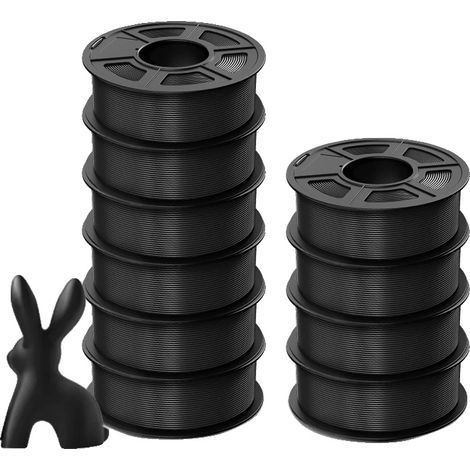 Filamento per stampante 3D, prestazioni ad alta velocità, senza bolle, 2PLA PLUS 10 Nero (1/2)