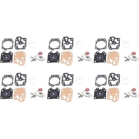 Kit de réparation de carburateur (6 pièces) pour MP15 MP11 TU26 40-5 44F-5 34F 36F 139F CG260 CG330 CG430 CG520 GX25 (1/5)