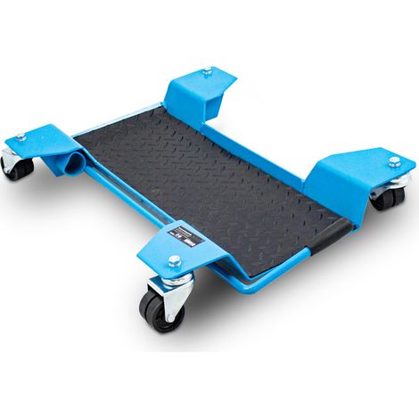 Bituxx Motorrad Rangierhilfe Rangierschiene Rangierplatte Parkhilfe Motorradständer für Zentralständer 60x42x9cm bis 250kg mit 360° Rollen und Rangierbremse (1/5)