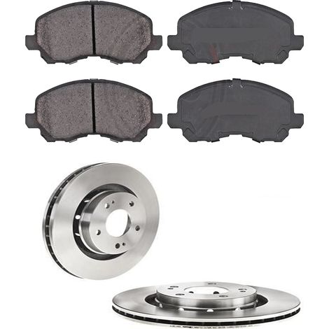 KIT FRENI ANTERIORI compatibile con MITSUBISHI OUTLANDER II(CWW) - DISCHI + PASTIGLIE OEM: P 54 030 , P 54 017 , P 61 089 / 17433 /SOSTITUZIONE DIRETTA/BASSA POLVERE/SILENZIOSO (1/5)