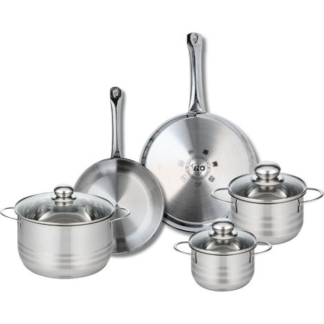 Ensemble de 2 Poêles de cuisson 24 et 28 cm et 3 faitouts 14, 16 et 20 cm Elo Profi Brillant (1/5)