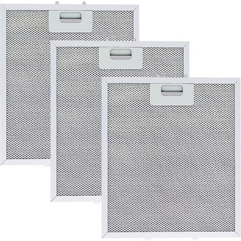 3 pièces Filtre à Graisse Métallique pour Hotte Aspirante 305 x 267mm ,filtres pour hotte aspirante de cuisine,Filtre en Maille Accessoire Hotte Aspirante pour Hottes de Cuisine