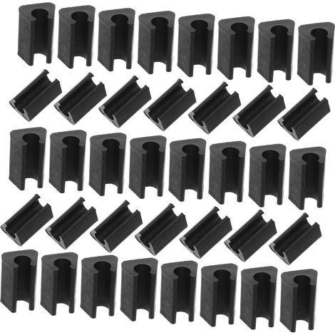 Patins de protection noirs en plastique pour pieds chaise, lot 100, résistants à l'âge et durables, (1/5)