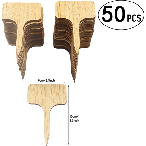 50 étiquettes réutilisables pour plantes, de forme rectangulaire, pour décorer votre jardin. (1/3)