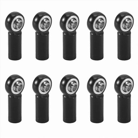 10 piezas de rótulas de extremo de barra de acoplamiento de metal M2.5 para A959, negras (1/5)