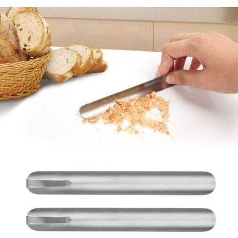Ramasse Miettes Manuel Courbé, Ramasse Miettes de Table, Ramasse Miettes en Acier, Nettoyer Votre Nappe Facilement pour Restaurant, serveurs, serveuses et serveurs (1/4)