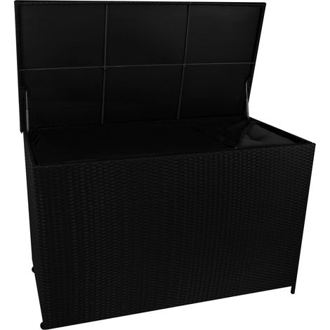 Rattan Cushion Storage Box 996L - Black