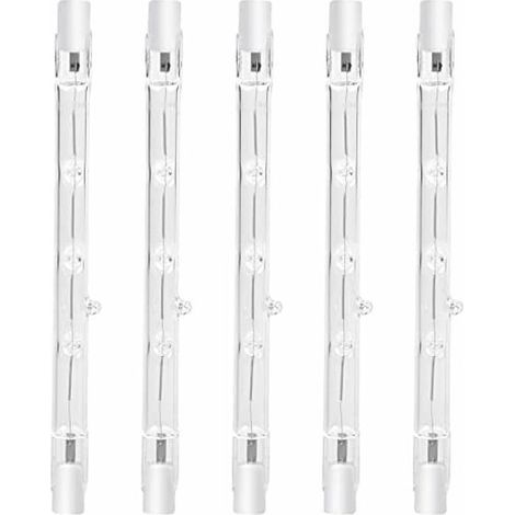 Ampoule Halogène R7s Dimmable 100 W 118 mm Blanc Chaud 2800 K Pour Éclairage Maison Bureau Sécurité Lampadaire AC 220–240 V (5 Pièces) (1/5)