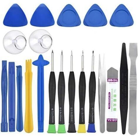 Kit Reparation Smartphone, 22 en 1 d'outils d'ouverture, outils de réparation kit,Jeu Tournevis,Spudgers, Pincettes, Racleur et Ventouse pour Smartphones,Tablettes appareils - (1/5)
