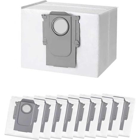 Lot de 10 Sacs aspirateur pour Roborock S8+/ S8 Pro Ultra/ S7 MaxV Ultra/ S7 Pro Ultra/ Q7+ / Q7 Max+/ Q8 Max+/ Q5 Pro+, Accessoires Sac Poussière de Rechange. (1/5)