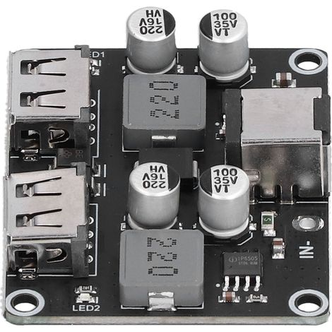 DC-Abwärtswandlermodul 2-Wege für QC2.0/QC3.0 Schnellladegerät USB-Ladeplatine für Mobiltelefone (1/5)