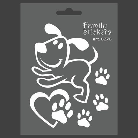 Adesivi Family Stickers 9 x 12 cm - Modello: CANE/ ZAMPETTE