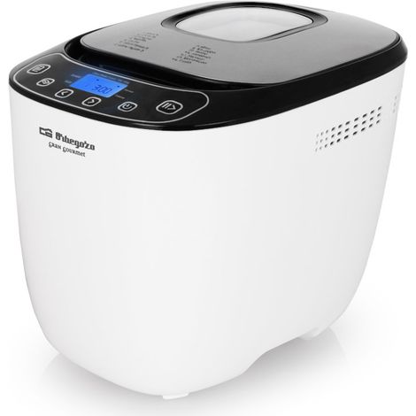 Orbegozo panificadora automática MHP 3500, temporizador, 3 niveles de dorado de corteza, cubeta antiadherente extraíble, pantalla LCD, accesorios, incluye recetario, 550 W (1/3)
