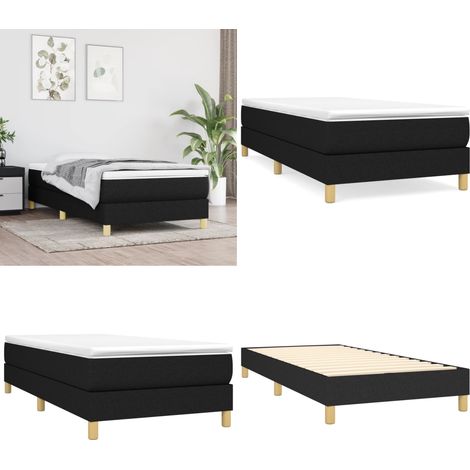 Boxspringbett mit Matratze Schwarz 100x200 cm Stoff - Boxspringbett - Doppelbett - Betten - Matratze - Bettgestell - Home & Living (1/5)