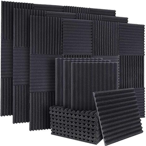 50 panneaux de mousse acoustique insonorisante, 1 x 12 x 12 pouces QVWHBYV (1/4)