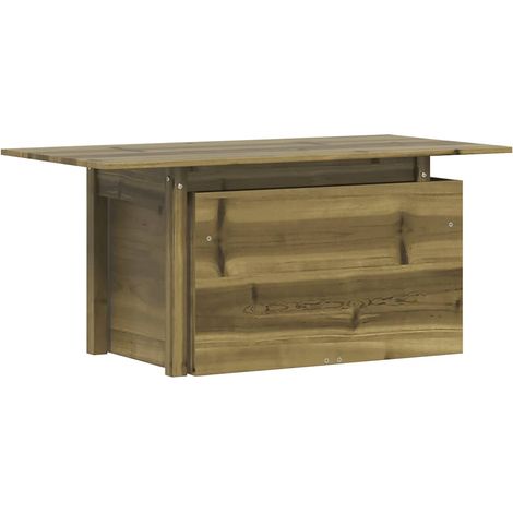 Table de jardin Table d'extérieur 100x50x75 cm bois de pin imprégné (1/5)