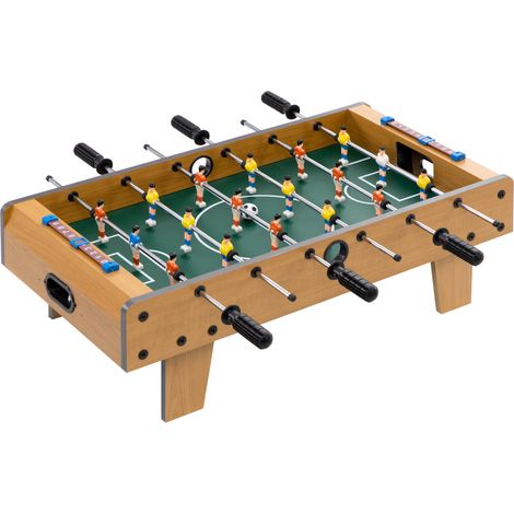 Baby-foot en avec bois 6 tiges, 2 marqueurs de points et 18 joueurs pendant +6 ans 69x36,5x22cm naturel (1/5)