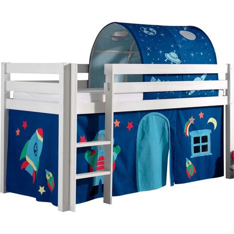 Pack - Lit Enfant, Tente & Tunnel "Pino Astronaute II" Blanc (1/3)
