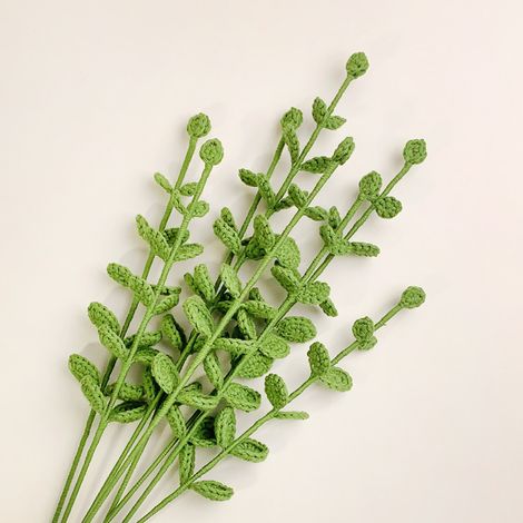 Bouquet tricoté à la main de fausses fleurs en laine crochetée imitation petites marguerites (1/5)