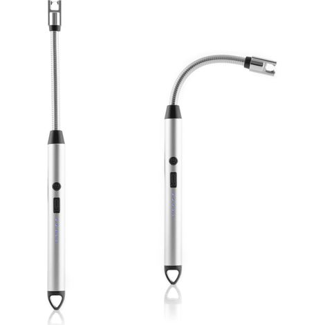 Briquet Électrique Rechargeable et Flexible, Argent Métallique (1/5)