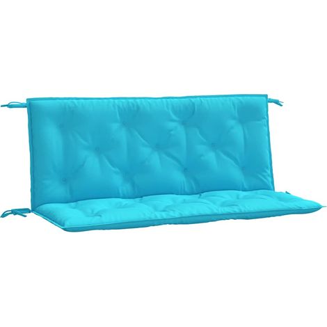Cojines para banco de jardín 2 uds tela turquesa 120x50x7 cm vidaXL