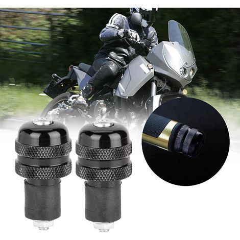 Poignées de guidon de moto 22 mm, accessoire pour guidon de moto (noir) (1/5)