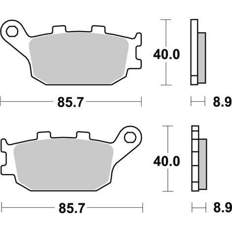 Pastillas de freno TRW ZF KH174 orgánicas para Honda CBF 500 04-08, CB 600 Hornet 98-15, CBF 600 04-13, CBR / RR 600 91-07, NC 700 / 750 '12-, XL 700V 08-13, CB 750 92-03, CB 900 Hornet 02-06, CBR 900