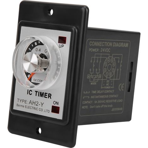 Relais temporisé cyclique AH2-Y 24V 1S - Dispositif de temporisation à pointeur précis, outil de contrôle électrique pour machine (1/5)