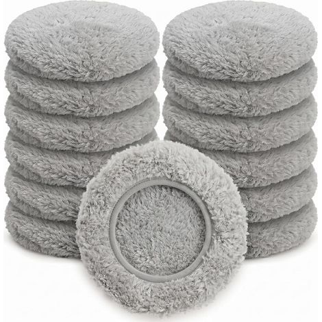 Lot de 12 lingettes microfibres robot lave-vitre Ø12,5cm chiffons réutilisables (1/5)