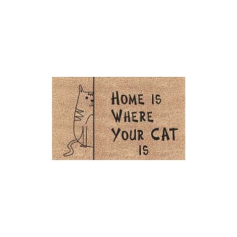 ZERBINO COCCO HOME IS WHERE YOUR CAT IS SPESSORE MM.15 cm.40x70 XTRA