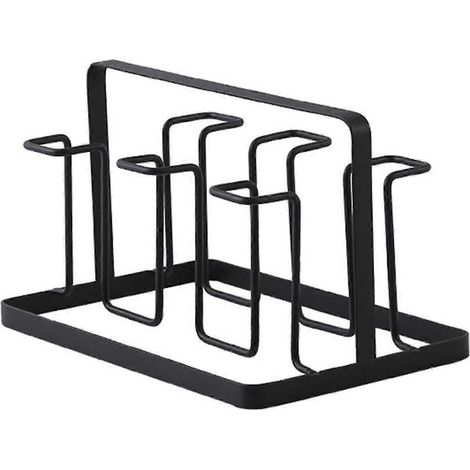 Support pour 6 tasses en verre, égouttoir, porte-tasses de cuisine, égouttoir suspendu, accessoire de rangement (1/5)