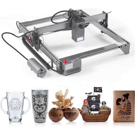 Mophorn Lasergravierer, 20 W, Lasergravurmaschine, 15,7 x 15,7 Zoll, großer Arbeitsbereich, 10000 mm/min Geschwindigkeit, Augenschutz, Laserschneider für Holz, Metall, Acryl